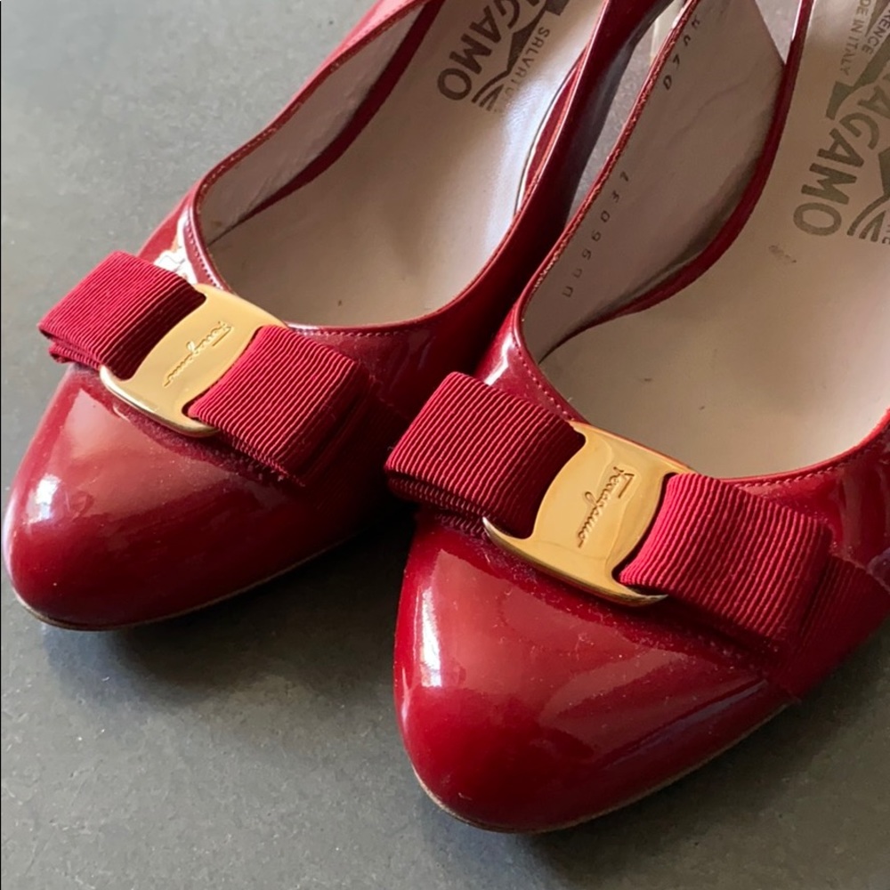 Salvatore Ferragamo red hot heels